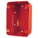 Surface backbox, 4.75x3.25x2.25", red