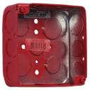 Surface backbox, 4x4x1.5", red